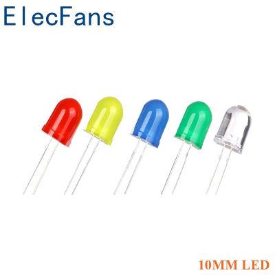 10Pcs/Lot  LED Diode 10MM F10 LED Green Blue White Red Yellow Eelectronic Components Light-Emitting Diode Electrical Circuitry Parts