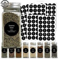 hot！【DT】►✔  8 Sheets 192pcs Spice Sticker Reusable Jam Labels Stickers Organizer Wall Chalkboard Label