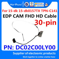 L61337-001 DC02C00LY00บารูสำหรับ HP Pavillion 15-dk0157TX 15-dk มือสอง TPN-C14 1 FPC52หน้าจอ Lcd สำหรับแล็ปท็อป EDP FHD 30pin สายกล้อง HD