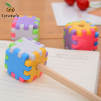 【YY】1 PCS Lytwtws Kawaii Creative Blocks Pencil Sharpener Stationery School Office Supplies Novelty Kid Rubiks Gift Cube Funny Toy