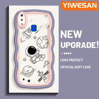 YIWESAN เคสสำหรับ VIVO Y91 Y91i เคส Y95ลายการ์ตูนนักบินอวกาศเคสมือถือกันกระแทกแบบใสนิ่มเคสซิลิกาเจลฝาครอบป้องกันโปร่งใสลายกล้องถ่ายรูปสุดสร้างสรรค์