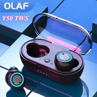 OLAF Y50 TWS Wireless Headphones Bluetooth Earphones With Mic IPX7 Waterproof Earbuds HIFI Stereo Headset In Ear Touch Control Over The Ear Headphones