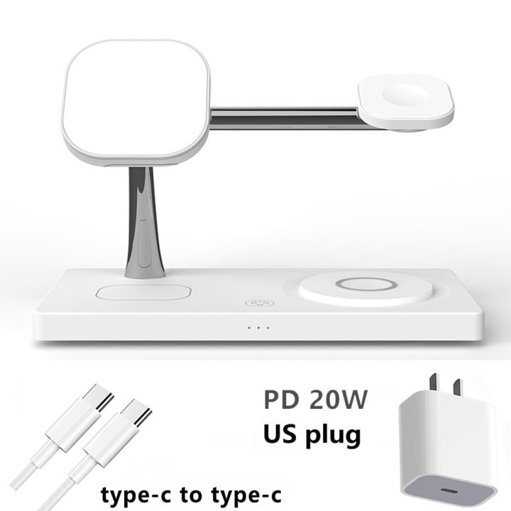 ที่ชาร์จแบบไร้สายแม่เหล็ก4ใน1สำหรับ-magsafe-iphone-13-12-8สถานีชาร์จแบบรวดเร็วเหนี่ยวนำแม่เหล็กสำหรับ-apple-นาฬิกา-samsung-galaxy