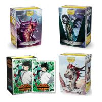 100ชิ้น/ล็อตมังกรโล่พิมพ์ศิลปะการซองใส่บัตรการเล่นเกม MEAR QOLL CARNAX Deku สำหรับ Mtg/ptcg เกมกระดาน J55ปลอกแขนศิลปะ