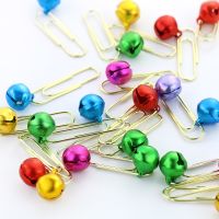 TUTU 25pcs Metal Material Bell Shape Paper Clips Gold Color Funny Kawaii Bookmark Office School Stationery Marking Clips H0109