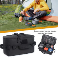 Camping Picnic Storage Bag Wear-resistant Gas Tank Outdoor Tool Kit Organizer Pot Pan Carry Bags 600D Oxford Large Capacity for Travel Hiking