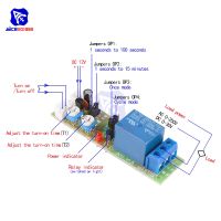 diymore JK11 ปรับรอบการหน่วงเวลาเปิด / ปิดสวิตช์รีเลย์โมดูล DC 5V 12V 24V โมดูลรีเลย์จับเวลา 0 -15m / 0-60m พร้อมสายเคเบิล