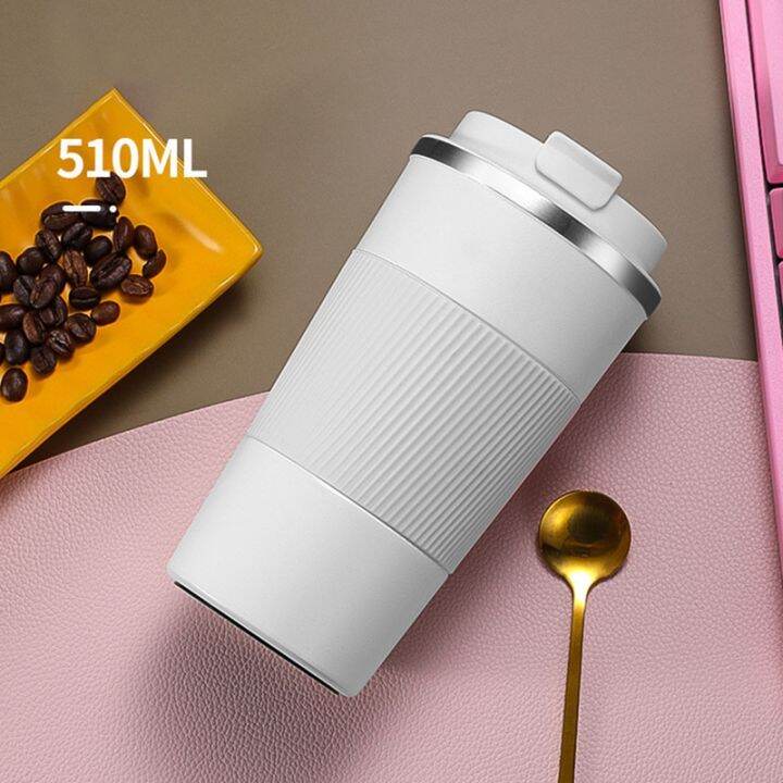 1-pcs-coffee-mug-leak-proof-car-vacuum-flask-travel-thermal-cup-water-bottle-510ml-double-stainless-steel-304-non-slip-white