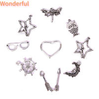 ?【Lowest price】Wonderful จี้เงินทิเบตจำนวนมากจำนวน100ชิ้นทำเครื่องประดับด้วยตนเอง