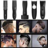 【CW】 Hair Clippers Trimmer for Men Barber Shaver Electric Groin Pubic with Charging Dock Grooming