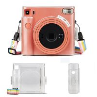 กระเป๋าเคสโปร่งใสสำหรับ Fujifilm Instax SQ1สี่เหลี่ยมพร้อมสายคล้องไหล่สำหรับฝาครอบกล่องแข็งพกพาขนาดเล็กกระเป๋ากล้องทันที