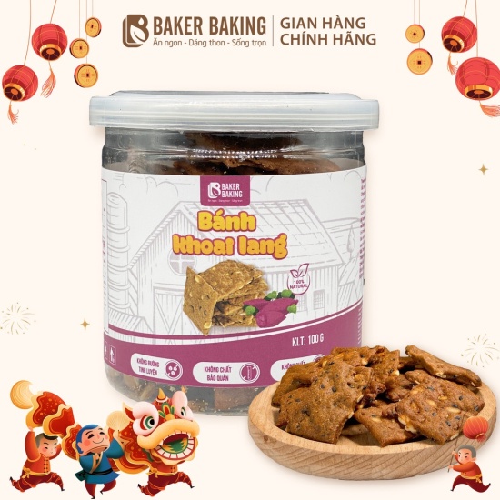 Bánh ăn kiêng baker baking khoai lang phù hợp cho người ăn tiểu đường - ảnh sản phẩm 1