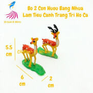Tượng Cặp Hươu làm tiểu cảnh trang trí hồ cá, hòn non bộ
