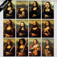 2020 Funny Monalisa Vintage Metal Posters Retro Tin Signs for Home Bar Pub Club Man Cave Wall Decor