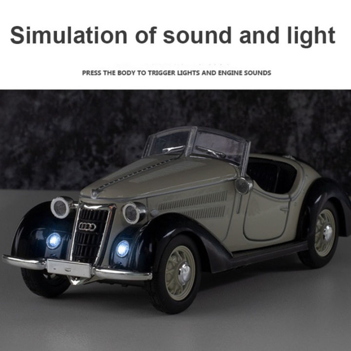 ใหม่132ออดี้-rover-wanderer-w25k-รถคลาสสิกรุ่นเสียงและแสงดึงกลับรถอัลลอยจำลองยานพาหนะรุ่นเด็กของเล่นของขวัญ