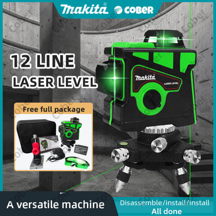 【READY STOCK】laser level, laser levelling tools with stand, 12 Lines