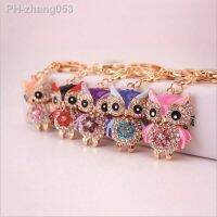 unpioncl Lovely Owl Keychain Rhinestone Crystal Keyring Key Ring Chain Bag Charm Pendant Gift