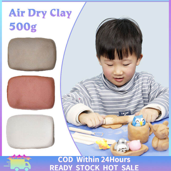 [Fast Delivery] 500g Pottery Clay AirHardening Modeling Clay Natural