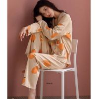 Size 6XL 150KG Women Sleepwear Coat V Neck Long Sleeve Tops and Pants Pajamas Sets For Women Big Size Home Wear