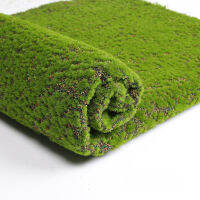 มอสเทียมพืชสีเขียวปลอม Faux Moss หญ้าสําหรับร้านค้าบ้านลานตกแต่งสวนผนังห้องนั่งเล่นตกแต่งอุปกรณ์ 100 * 100cm