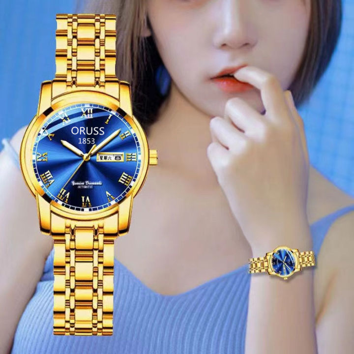 oruss-2023ปฏิทินเรืองแสงกันน้ำนาฬิกาผู้หญิงแนวโน้มแฟชั่นใหม่ของขวัญฉบับภาษาเกาหลีสำหรับสุภาพสตรี