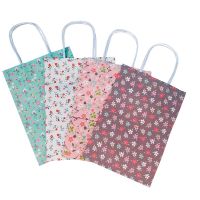 10pcs Elegant small floral paper bag with Handles Wedding Favors Gift Birthday Party for Christmas Gift Bag