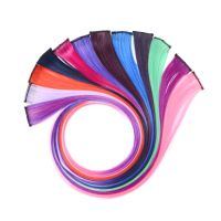 37 Colored 22 Synthetic Straight Ombre Hairpieces Resistant Clip In Piece Hair Extension