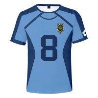 Blue Lock T-shirt Anime Football Team,แขนสั้นแฟชั่นสบาย ๆ,พิมพ์ 3 มิติหลวมเสื้อยืด,เสื้อยืดผลิตภัณฑ์สำหรับผู้ชาย,,