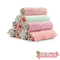 10 Pack Super Absorbent Microfiber kitchen dish Cloth Tools tableware Household Cleaning Towel