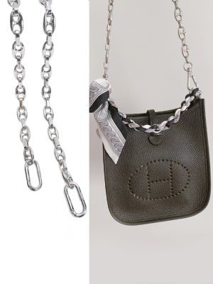 suitable for Hermes¯ Silver thick metal chain pig nose chain bag strap bag shoulder strap accessories single buy diagonal bag chain backpack strap