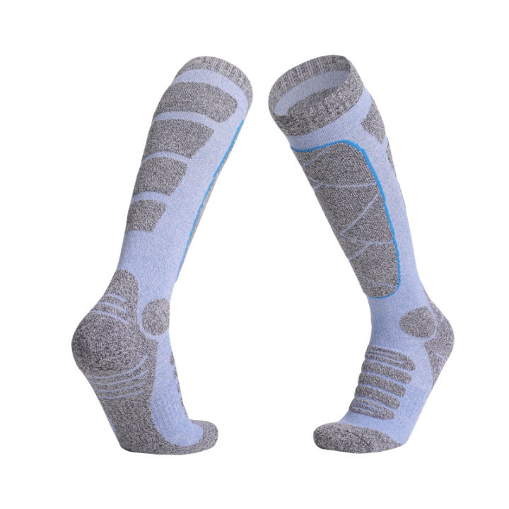 oddivski-ถุงเท้าฤดูหนาวลื่นอบอุ่นหนาภูเขาวีเนียร์คู่กลางความยาวสูงผ้าขนหนูถุงเท้าถุงเท้ากีฬา