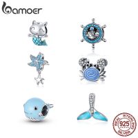 Bamoer Beads Ocean series 925 silver fashion accessories suitable for diy celets BSC433