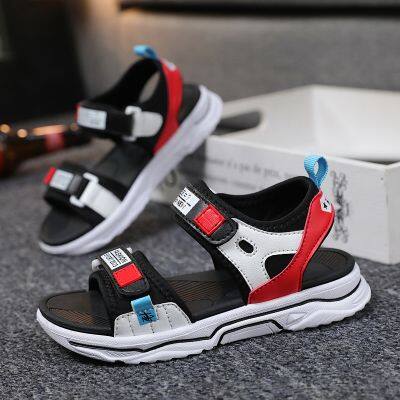 Children Sandals For Boys Summer Shoes 5-12 Years Old Kids Beach Shoe Size 27~37. RED,BLUE,8006