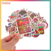 Galaa สติกเกอร์ศิลปะแนวฮิปปี้แนวประสาทหลอน2 50ชิ้นของเล่นคลาสสิกสำหรับตกแต่งแล็ปท็อปตู้เย็นสเกตบอร์ด