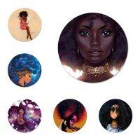 Afro Girls Icons Pins Badge Decoration Brooches Metal Badges For Backpack Decoration Fashion Brooches Pins