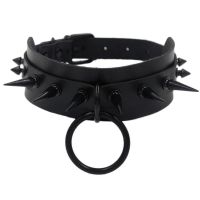 Gothic Jewelry Punk Spike goth Choker Necklaces Women Collar Studded Rivet Black Pu Leather Men Necklace Chocker Halloween Gifts