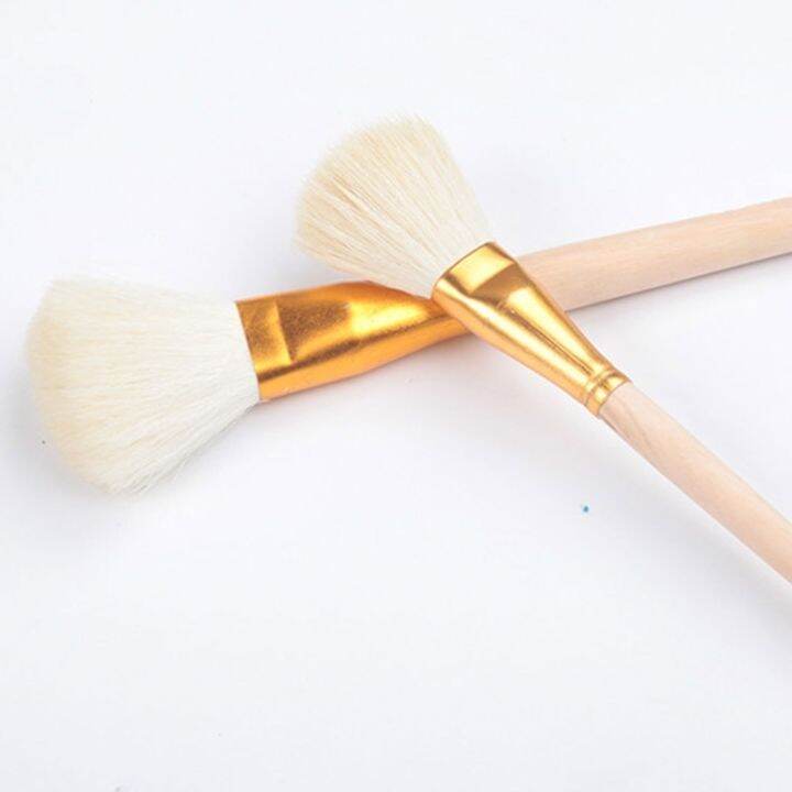 Wood Handle Goat Hair Paint Brushes Flexible Smooth Sanding for Drawing
