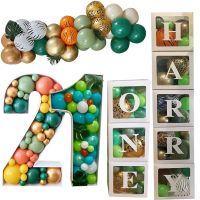 100cm Height Number Balloons Filling Frame Stand 30cm A-Z Alphabet Box for Kids Birthday Party Anniversary Backdrop Decorations