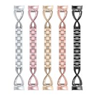 For Fitbit- Charge 5 Watch Alloy Diamond Fashion Strap Replacement Strap Wristbands Rubber