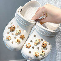 Aksesoris Sepatu ชงกาแฟนมแบบ DIY สำหรับรองเท้า Crocs อุปกรณ์ตกแต่งหัวเข็มขัดรองเท้าดีไซน์ของเล่นจิ๋วเรซิ่น