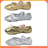♔Women Girl Little Princess Shining Faux Leather Ballet Gymnastics Dance Shoes