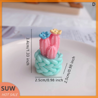 ? SUW 1PC Resin Car Cactus กระถางกระต่ายเครื่องประดับอัตโนมัติศูนย์คอนโซลอุปกรณ์เสริม