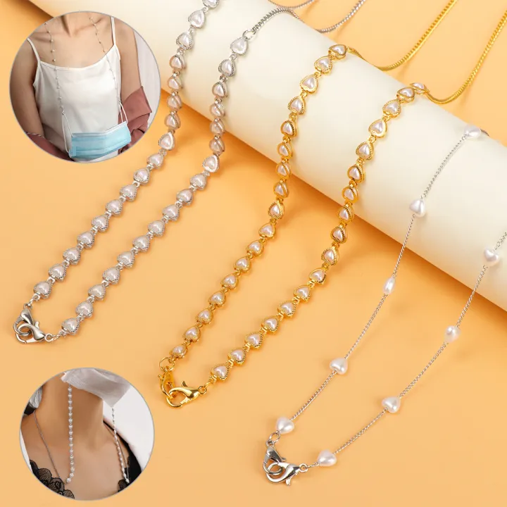 1*Glasses Chain Holder Fashion Pearl Glasses Chain Holder Necklace