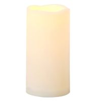 New LED Electronic Candle Notch Tea Wax Lamp Wave Mouth Small Tea Wax Romantic Wishing Flameless Lamp Yellow Light