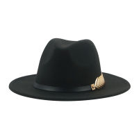 ผู้หญิงหมวก Fedora ลำลองรู้สึกหมวกคลาสสิกปานามาผู้ชายหมวกสีดำอูฐอย่างเป็นทางการคริสตจักรแต่งงานแจ๊สฤดูหนาวหมวก Sombreros De Mujer