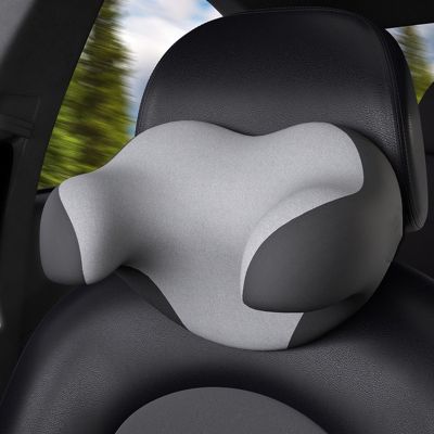 Car Seat Headrest Pillow Rest Memory Foam Car Head Neck Pillow Support Sleep Side Head High Elastic Nylon Telescopic Universal