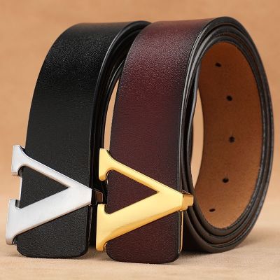 Men Belts Smooth Buckle Belt Genune Leather High Quality Belts Designer Belts Fashion Trend Mens Jean Belts Long 150cm