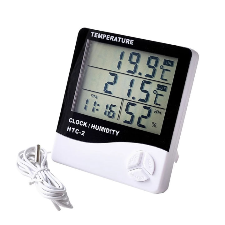 เครื่องวัดอุณหภูมิติดผนังมีสาย-50-to-70c-htc-2-เครื่องวัดอุณหภูมิ-เครื่องวัดความชื้น-thermometer-ตัววัดอุณหภูมิ-ที่วัดอุณหภูมิ-ภาพคมชัด