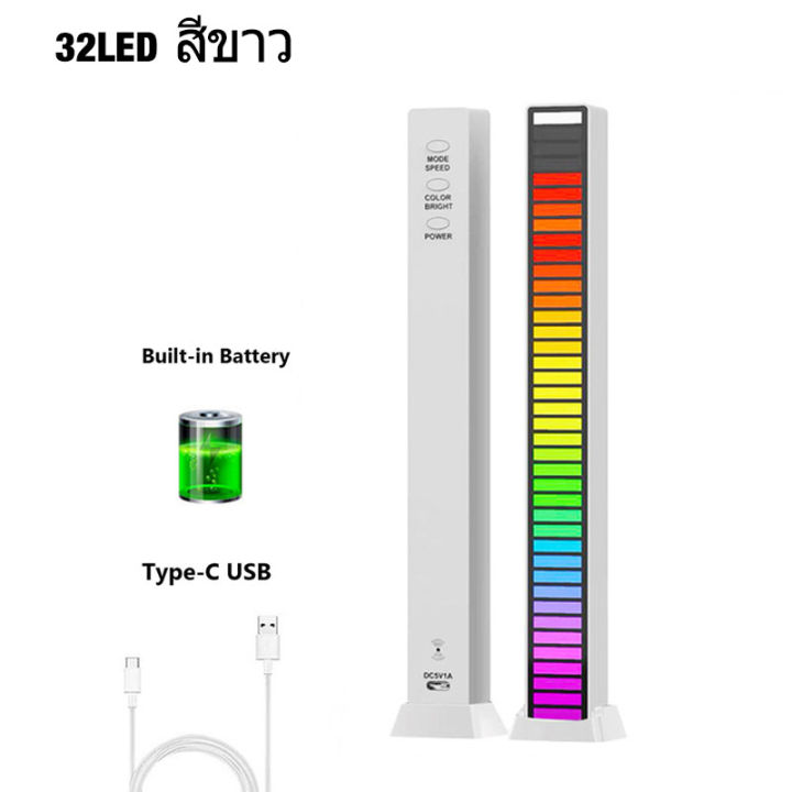 บรรจุเสียง-rgb-แบบ-เดิม-ไฟประกอบจังหวะเสียงเสียง-mic-dj-ไฟแฟลชปาร์ตี้-led-เครื่องบอกความถี่เพลง-ประดับแถบชาร์จ-usb-ประดับแถบไฟดิสโก้ใน-ไฟเ