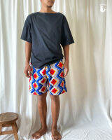 MERMEO【SP-129W】Free size / African batik mens short pants | กางเกงขาสั้นชายเอวยางผ้าคอตตอนแอฟริกันบาติก